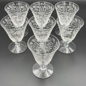 Vintage Prelude by Viking Glass Juice Glasses Set of 7‎ Cocktail Elegant Etched